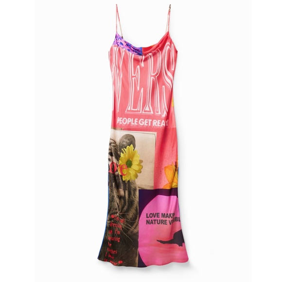 NWT Desigual Collage Midi Dress Montpellier - Picture 1 of 10
